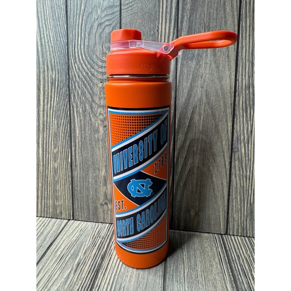 University Of North Carolina H2Go Conquer Sport Bottle 24 Oz Orange & Blue - Picture 2 of 4
